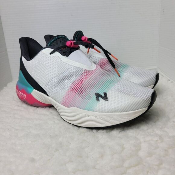 New Balance Fuel Cell Rebel TR V1 Mens Size 11.5 White Pink CyberJade Great Co - Picture 1 of 9